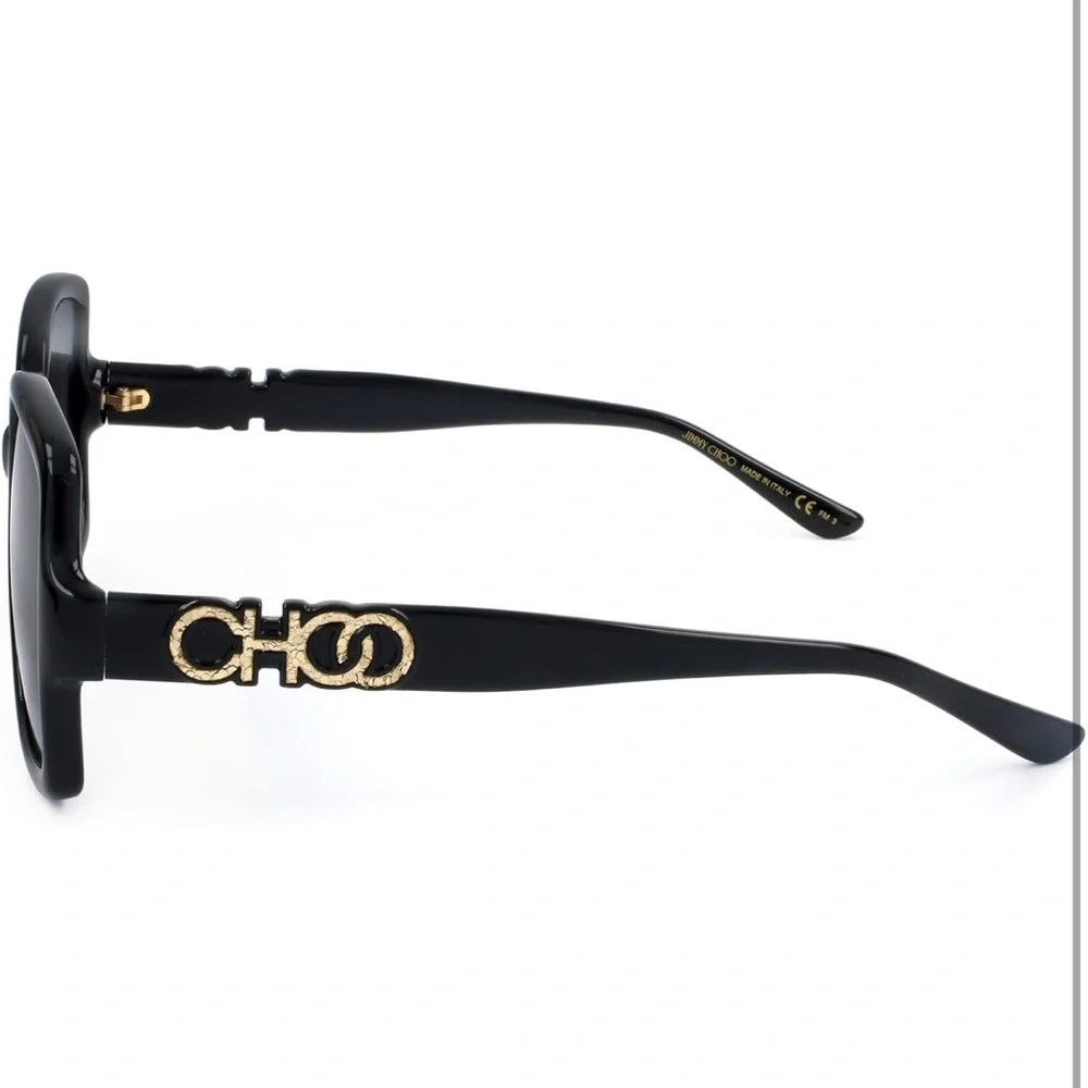 Authentic Jimmy Choo Chic Sammy G 55mm Black Sunglasses NWT! - Picture 7 of 14